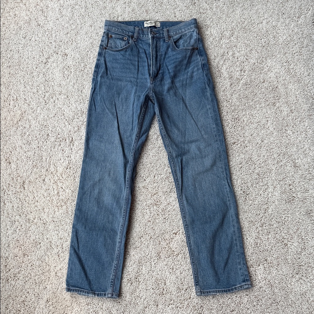 Abercrombie Ultra High Rise Ankle Straight Jeans